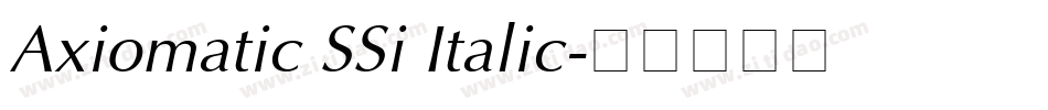 Axiomatic SSi Italic字体转换